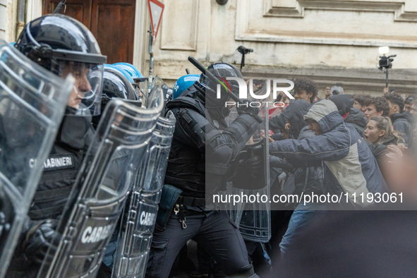 On April 29, 2024, a group of protesters gathered outside the G7 climate meeting in Turin, Italy, repeatedly attempting to reach the meeting...