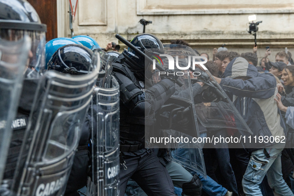 On April 29, 2024, a group of protesters gathered outside the G7 climate meeting in Turin, Italy, repeatedly attempting to reach the meeting...