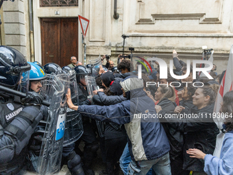 On April 29, 2024, a group of protesters gathered outside the G7 climate meeting in Turin, Italy, repeatedly attempting to reach the meeting...