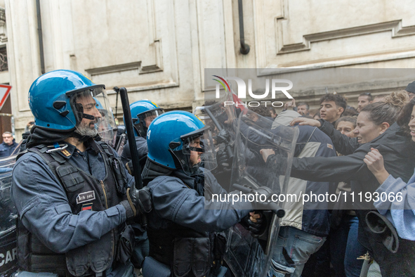 On April 29, 2024, a group of protesters gathered outside the G7 climate meeting in Turin, Italy, repeatedly attempting to reach the meeting...