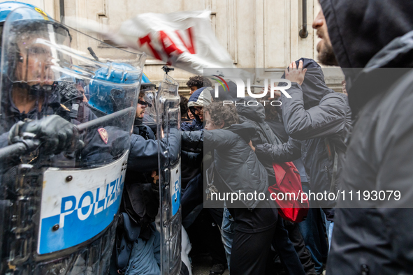 On April 29, 2024, a group of protesters gathered outside the G7 climate meeting in Turin, Italy, repeatedly attempting to reach the meeting...