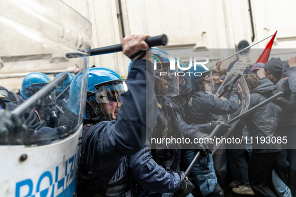 On April 29, 2024, a group of protesters gathered outside the G7 climate meeting in Turin, Italy, repeatedly attempting to reach the meeting...