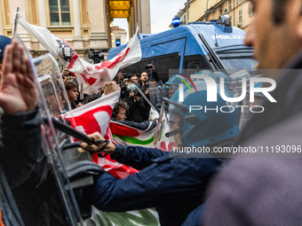 On April 29, 2024, a group of protesters gathered outside the G7 climate meeting in Turin, Italy, repeatedly attempting to reach the meeting...