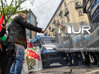 On April 29, 2024, a group of protesters gathered outside the G7 climate meeting in Turin, Italy, repeatedly attempting to reach the meeting...