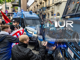 On April 29, 2024, a group of protesters gathered outside the G7 climate meeting in Turin, Italy, repeatedly attempting to reach the meeting...