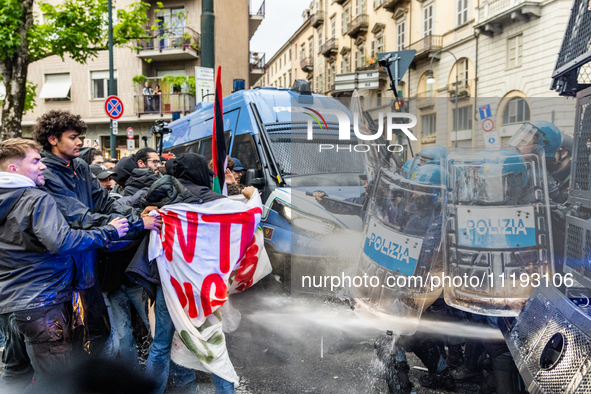 On April 29, 2024, a group of protesters gathered outside the G7 climate meeting in Turin, Italy, repeatedly attempting to reach the meeting...