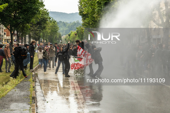 On April 29, 2024, a group of protesters gathered outside the G7 climate meeting in Turin, Italy, repeatedly attempting to reach the meeting...