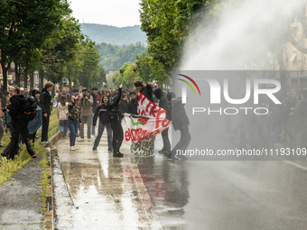 On April 29, 2024, a group of protesters gathered outside the G7 climate meeting in Turin, Italy, repeatedly attempting to reach the meeting...