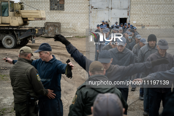 Russian prisoners of war are being held in a camp in Western Ukraine, on April 25, 2024. 