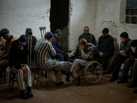 Russian prisoners of war are being held in a camp in Western Ukraine, on April 25, 2024. (