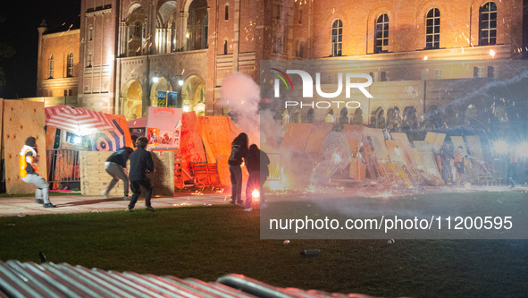 Israeli Protesters Laid Siege On The UCLA Gaza Support Camp For Over 4 Hours. The Israeli Protesters Used Make Shift Weapons, Chemical Weapo...