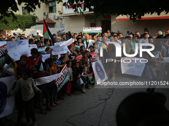 Palestinians are staging a rally to thank pro-Palestinian student solidarity initiatives in US and Canadian universities on their campuses i...