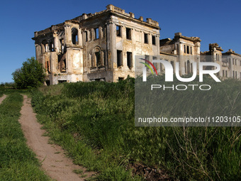 The Dubiecki Manor, built between 1830 and 1854, is lying in ruins in Vasylivka, Ukraine, on April 30, 2024. Known as ''Wolf's Lair,'' the h...