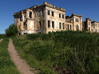 The Dubiecki Manor, built between 1830 and 1854, is lying in ruins in Vasylivka, Ukraine, on April 30, 2024. Known as ''Wolf's Lair,'' the h...