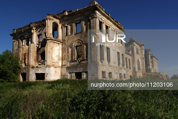 The Dubiecki Manor, built between 1830 and 1854, is lying in ruins in Vasylivka, Ukraine, on April 30, 2024. Known as ''Wolf's Lair,'' the h...