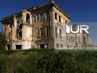 The Dubiecki Manor, built between 1830 and 1854, is lying in ruins in Vasylivka, Ukraine, on April 30, 2024. Known as ''Wolf's Lair,'' the h...