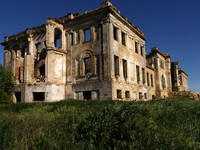 The Dubiecki Manor, built between 1830 and 1854, is lying in ruins in Vasylivka, Ukraine, on April 30, 2024. Known as ''Wolf's Lair,'' the h...