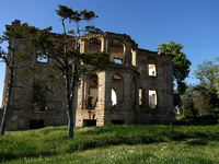 The Dubiecki Manor, built between 1830 and 1854, is lying in ruins in Vasylivka, Ukraine, on April 30, 2024. Known as ''Wolf's Lair,'' the h...