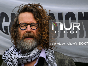 DUBLIN, IRELAND - MAY 2:
Irish musician Liam O’Maonlai stands in solidarity outside RTE's studios, urging Ireland's national broadcaster to...