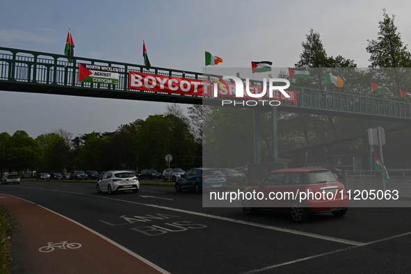 DUBLIN, IRELAND - MAY 2:
Pro-Palestinian activists and Irish musicians stand in solidarity outside RTE's studios, urging Ireland's national...