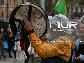 DUBLIN, IRELAND - MAY 4:
Pro-Palestinian activists gather outside Trinity College Dublin in solidarity with student protests inside, reaffir...