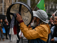 DUBLIN, IRELAND - MAY 4:
Pro-Palestinian activists gather outside Trinity College Dublin in solidarity with student protests inside, reaffir...