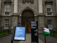 DUBLIN, IRELAND - MAY 4:
A notice at the entrance informing about the closure of the Book of Kells Experience., on May 4, 2024, in Dublin, I...