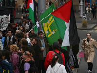 DUBLIN, IRELAND - MAY 4:
Pro-Palestinian activists gather outside Trinity College Dublin in solidarity with student protests inside, reaffir...