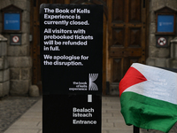 DUBLIN, IRELAND - MAY 4:
A notice at the entrance informing about the closure of the Book of Kells Experience., on May 4, 2024, in Dublin, I...