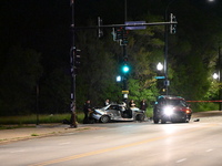 One person is dead after a motor vehicle accident in Chicago, Illinois, United States, on May 5, 2024. Police are responding to an auto acci...