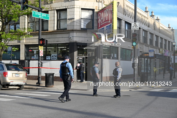 Three people are being shot, one person is dead following a shooting in Chicago, Illinois, United States, on May 5, 2024. At approximately 5...