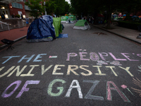 Students at the Gaza solidarity encampment at George Washington University have renamed the school, the People's University of Gaza," Washin...