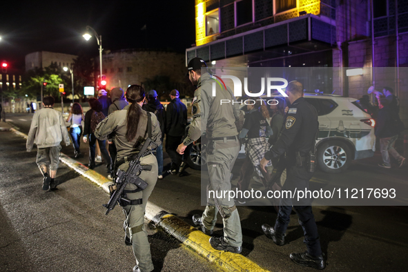 Israeli Forces Intervene In A Group Consisting Of The Relatives Of The Captives And Their Supporters Who Staged A Demonstration Demanding Th...