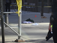 A 16-year-old male victim is being shot and killed in Manhattan, New York, United States, on May 7, 2024. At approximately 2:30 p.m. on Tues...