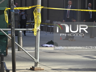 A 16-year-old male victim is being shot and killed in Manhattan, New York, United States, on May 7, 2024. At approximately 2:30 p.m. on Tues...