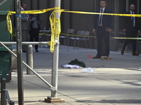 A 16-year-old male victim is being shot and killed in Manhattan, New York, United States, on May 7, 2024. At approximately 2:30 p.m. on Tues...