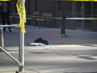 A 16-year-old male victim is being shot and killed in Manhattan, New York, United States, on May 7, 2024. At approximately 2:30 p.m. on Tues...