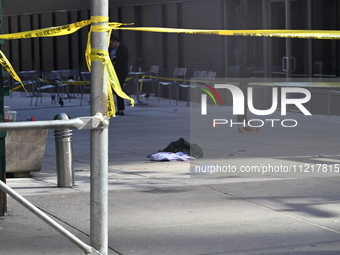 A 16-year-old male victim is being shot and killed in Manhattan, New York, United States, on May 7, 2024. At approximately 2:30 p.m. on Tues...