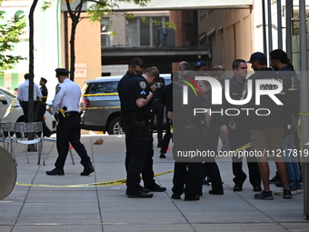 A 16-year-old male victim is being shot and killed in Manhattan, New York, United States, on May 7, 2024. At approximately 2:30 p.m. on Tues...