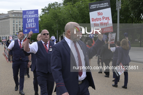 American Airlines flight attendants are picketing nationwide to demand their right to strike, an important step in securing a new contract w...