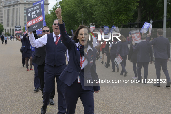 American Airlines flight attendants are picketing nationwide to demand their right to strike, an important step in securing a new contract w...