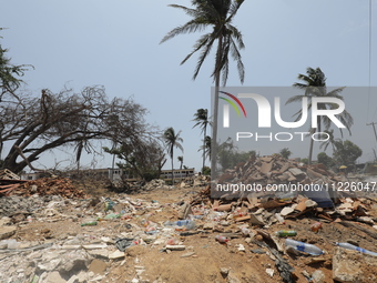 Tamarindos Beach in Acapulco, Guerrero, is still looking destroyed six months after Hurricane Otis hit, affecting the state's economy. Despi...