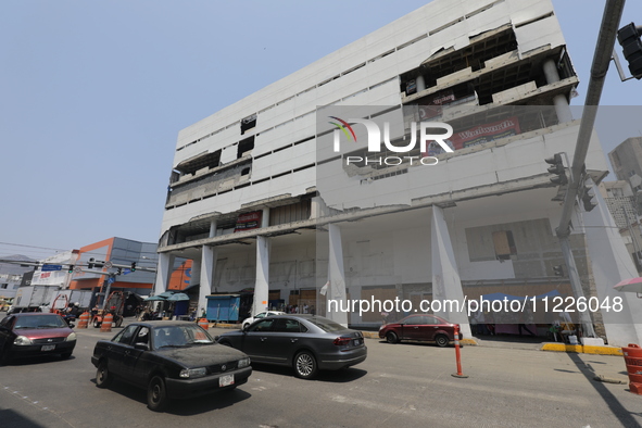 A building is being seen in a state of disrepair at Tamarindos Beach in Acapulco, Mexico, on April 17, 2024, six months after Hurricane Otis...