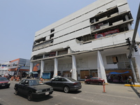 A building is being seen in a state of disrepair at Tamarindos Beach in Acapulco, Mexico, on April 17, 2024, six months after Hurricane Otis...