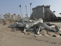 Tamarindos Beach in Acapulco, Guerrero, is still looking destroyed six months after Hurricane Otis hit, affecting the state's economy. Despi...