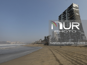 Destroyed hotels are being seen at Riviera Punta Diamante in Acapulco, Mexico, on April 18, 2024, six months after Hurricane Otis hit Acapul...