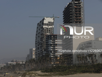 Destroyed hotels are being seen at Riviera Punta Diamante in Acapulco, Mexico, on April 18, 2024, six months after Hurricane Otis hit Acapul...