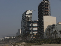 Destroyed hotels are being seen at Riviera Punta Diamante in Acapulco, Mexico, on April 18, 2024, six months after Hurricane Otis hit Acapul...