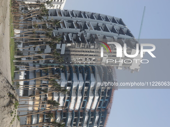 Destroyed hotels are being seen at Riviera Punta Diamante in Acapulco, Mexico, on April 18, 2024, six months after Hurricane Otis hit Acapul...