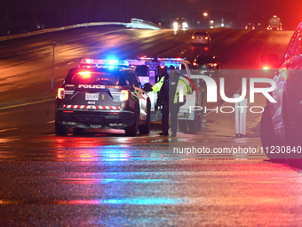 Shots are being fired at a tow truck for the second time in Toronto, Ontario, Canada, on May 11, 2024. At approximately 10:20 p.m. on Saturd...